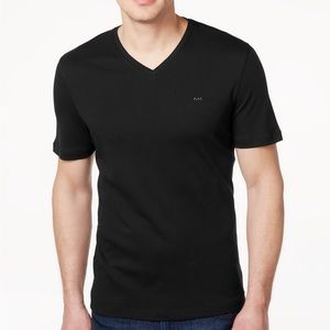 Michael Kors V-Neck Liquid Cotton Shirt